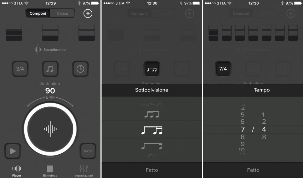 Soundbrenner Pulse, metronomo a vibrazione, e app Metronome