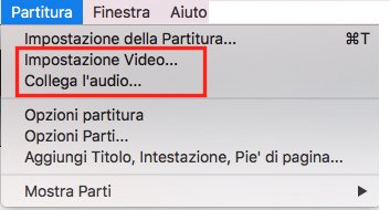 Sincronizzare audio e video con uno spartito