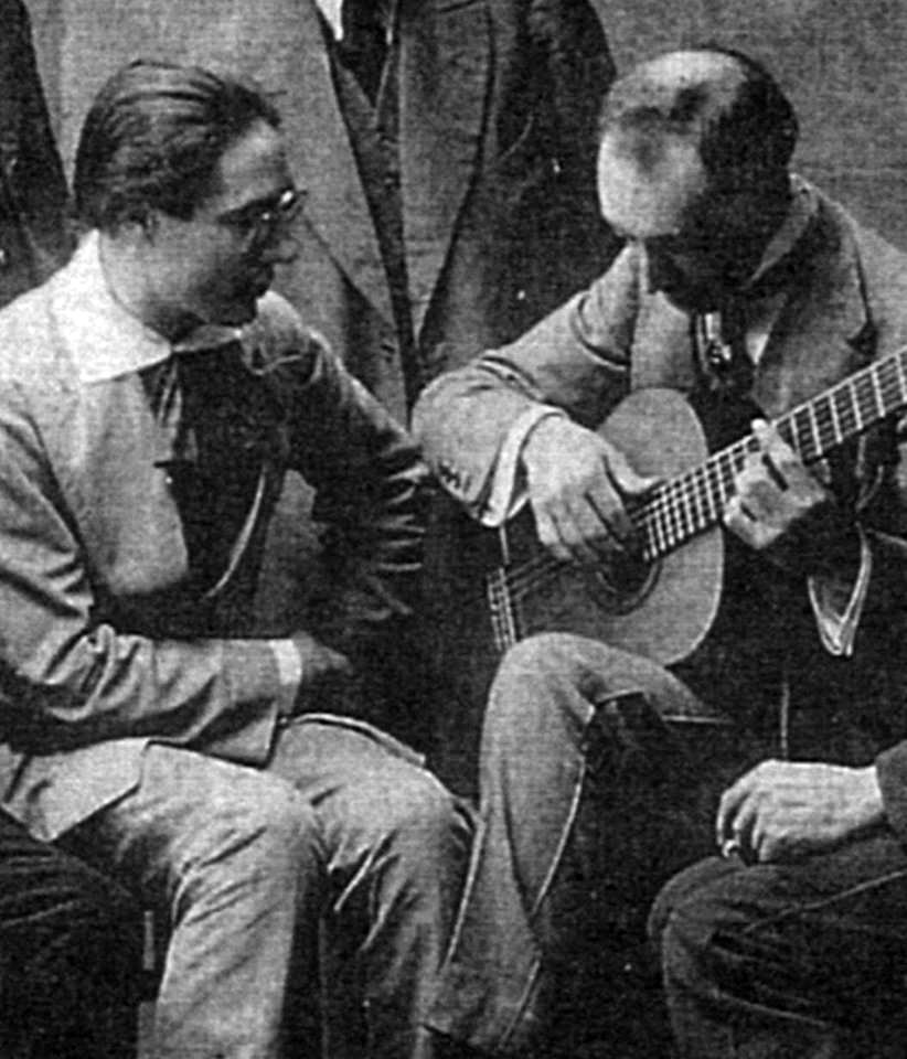 Andrés Segovia (sx) e Miguel Llobet (dx) - Valencia, 1915