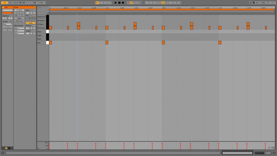 Ableton Live, loop con groove