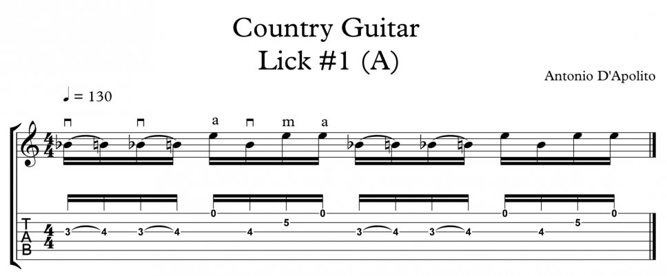 Country Guitar Lick #1a