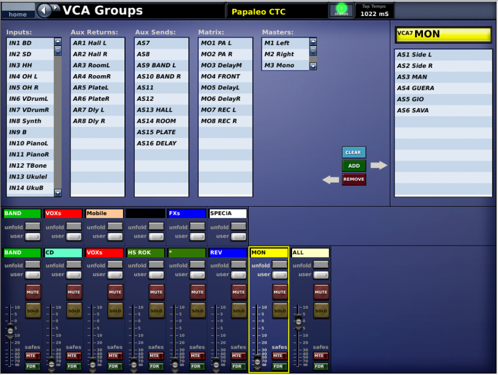 Rocco Papaleo Coast to Coast - Mixer VCA