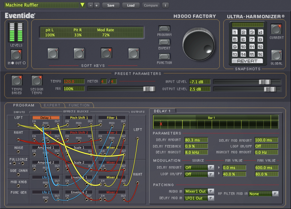 Eventide H3000 Factory - Interfaccia utente