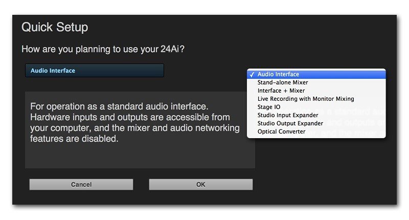 MOTU 24Ai e 24Ao: Quick Setup