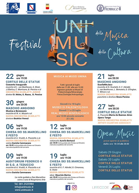 Il programma del festival Unimusic