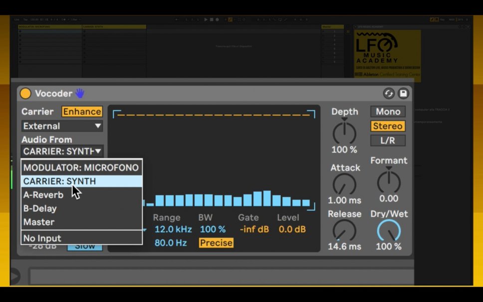 Come usare il vocoder con Ableton Live