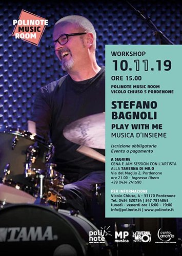 Appuntamenti di novembre 2019 per batteristi e percussionisti