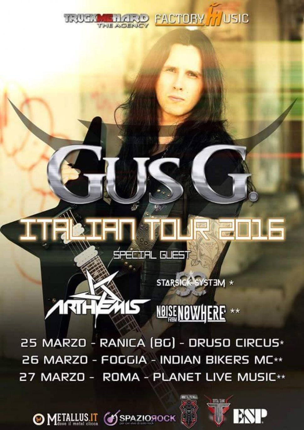 GUS G Italian Tour