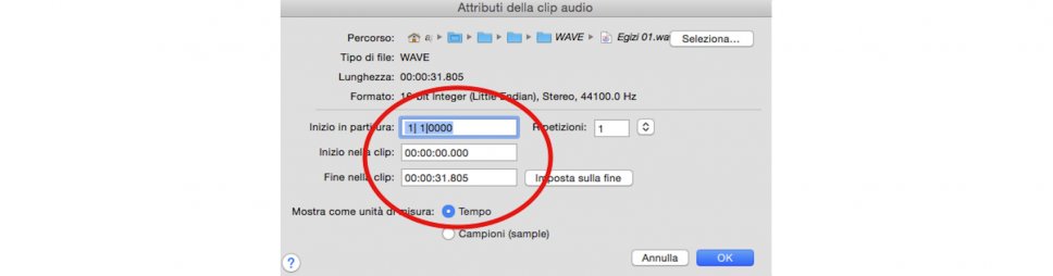 Sincronizzare uno spartito con un audio o video