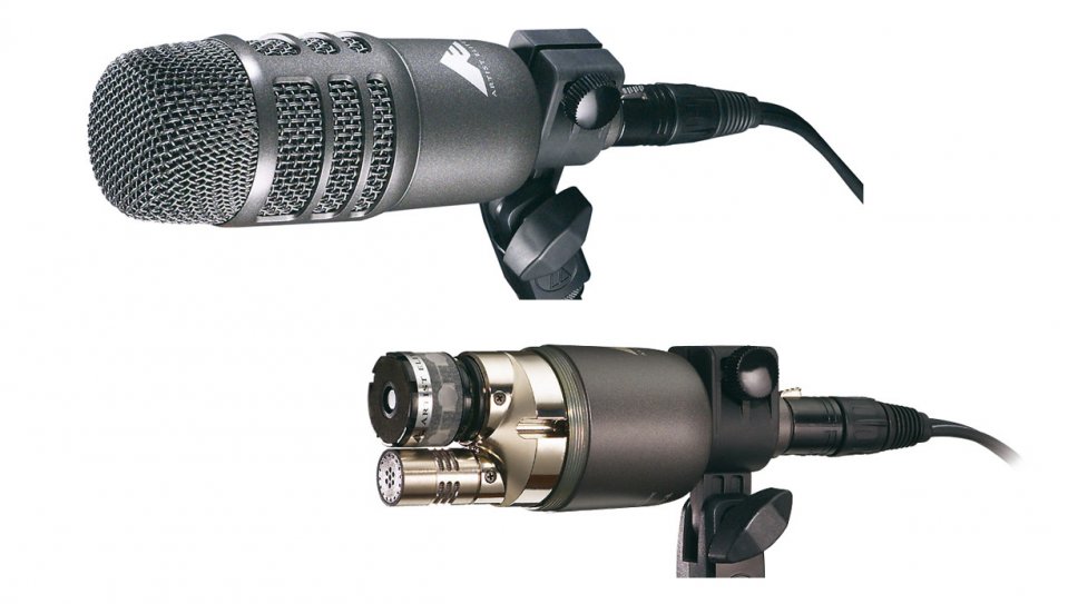 Un custom set di microfoni Audio-Technica sulla batteria