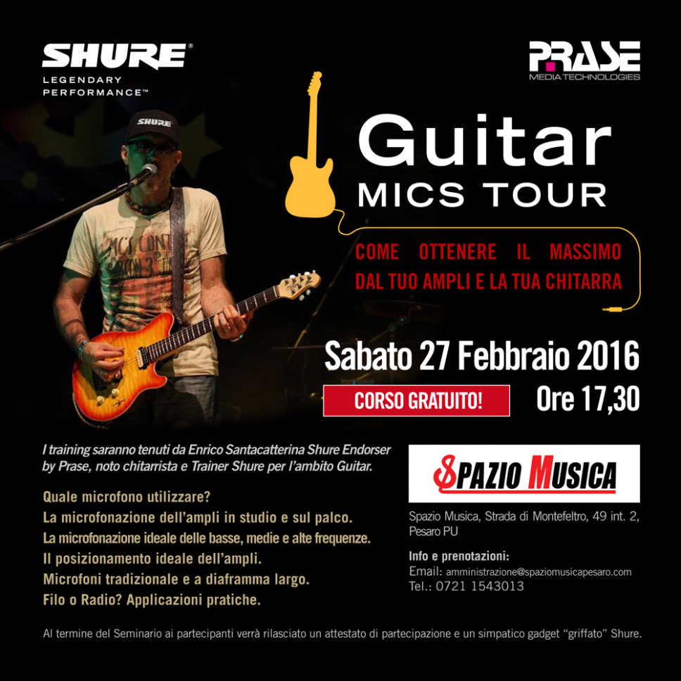 Shure Guitar Mics Tour 2016