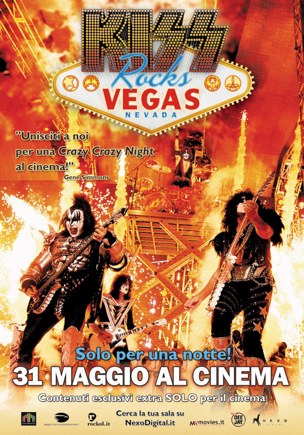 Kiss Rocks Vegas nei cinema italiani