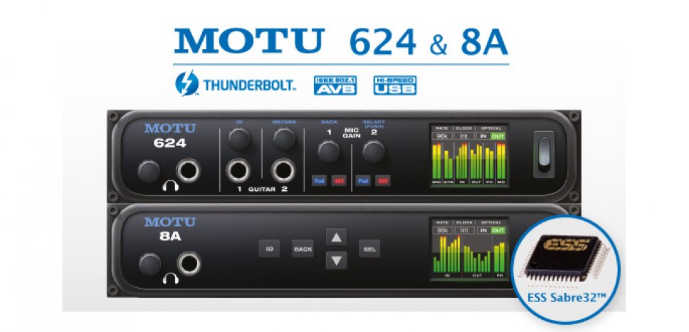 Le nuove schede audio MOTU arrivate in Italia