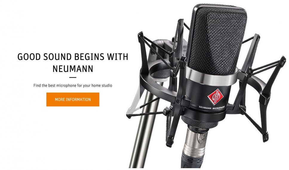 Neumann: Home Studio Recording website