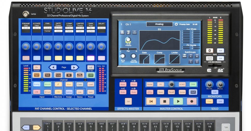 Terza generazione di mixer Presonus StudioLive 16