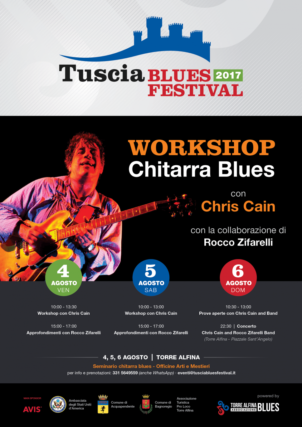 Workshop di chitarra al Tuscia Blues Festival: non potete perderlo