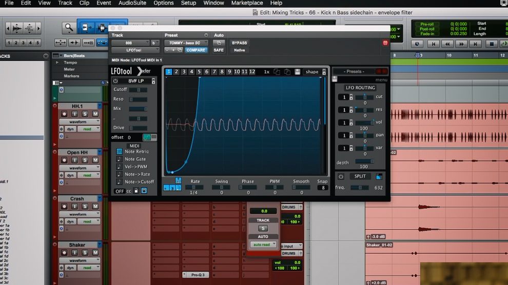 Bass sidechain with envelope filter