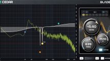 Interfaccia del plugin CEDAR Audio Blade, analizzatore ed equalizzatore a iperrisoluzione per studio e mastering