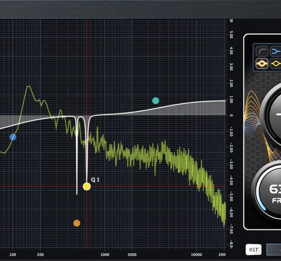 Interfaccia del plugin CEDAR Audio Blade, analizzatore ed equalizzatore a iperrisoluzione per studio e mastering