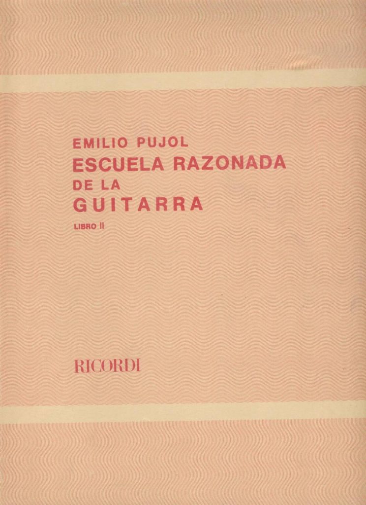 Frontespizio del secondo libro della Escuela razonada de la guitarra di Emilio Pujol