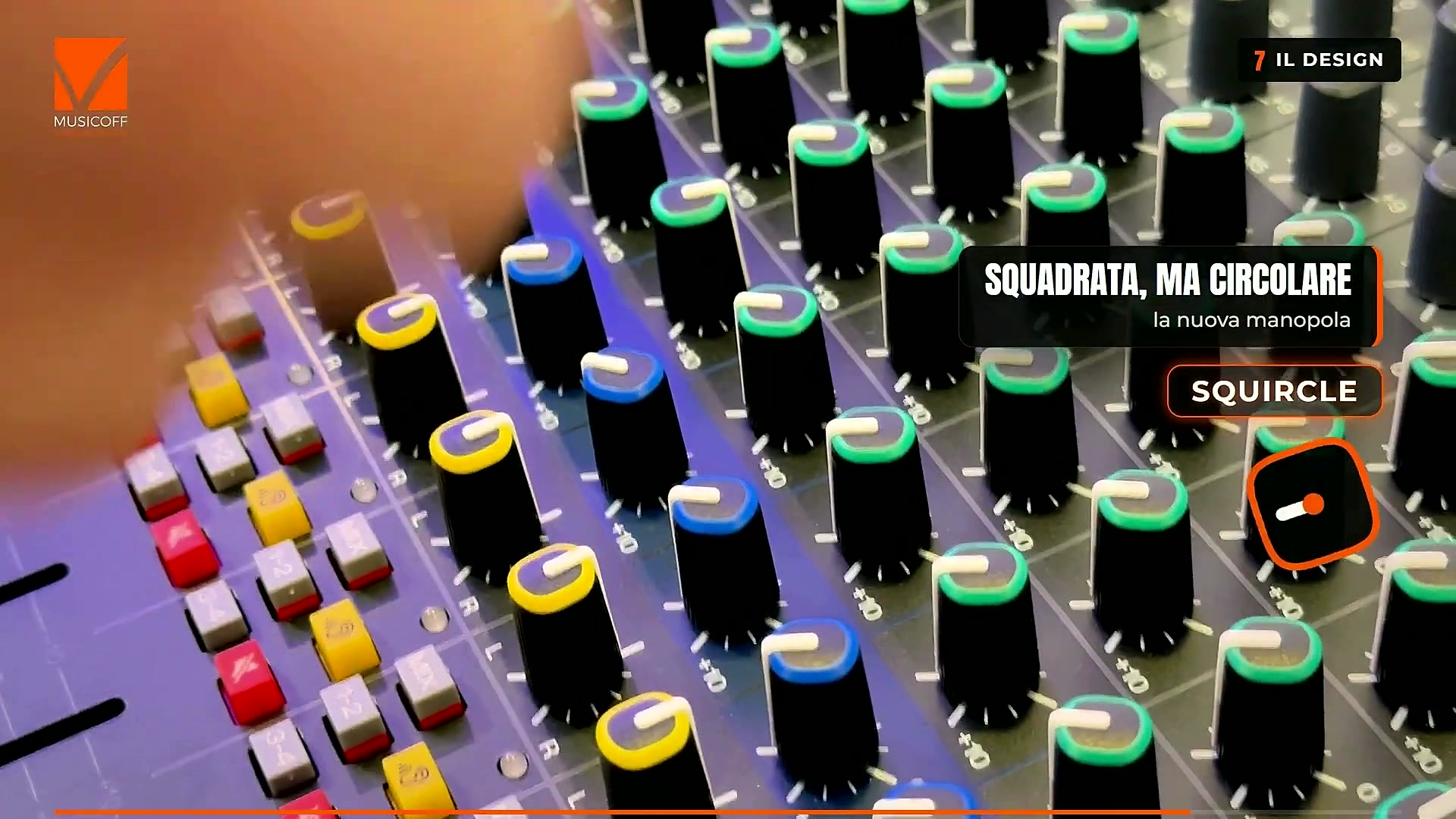 Le manopole Squircle della serie Soundcraft Signature Plus