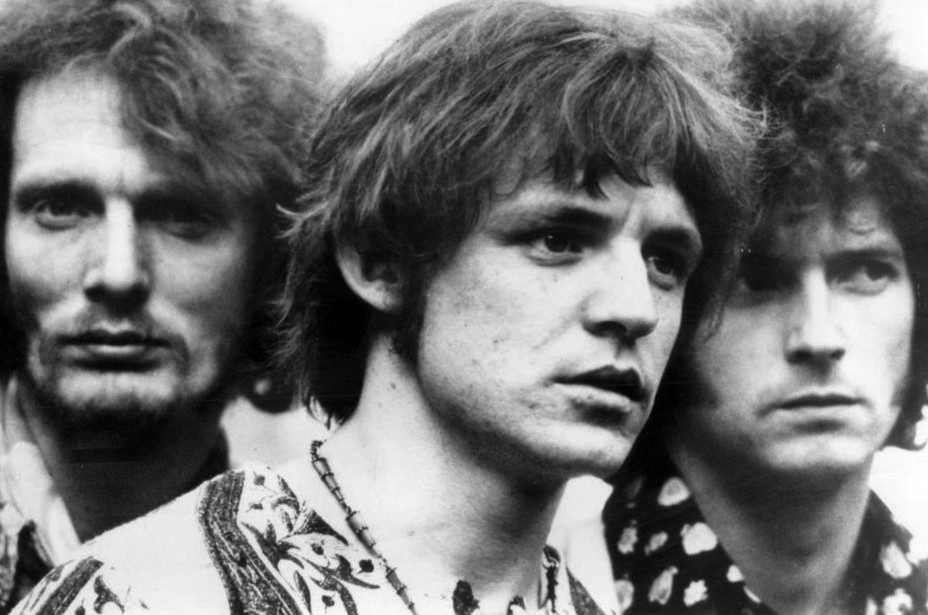 Foto promozionale dei Cream negli anni Sessanta, da sinistra Ginger Baker, Jack Bruce ed Eric Clapton