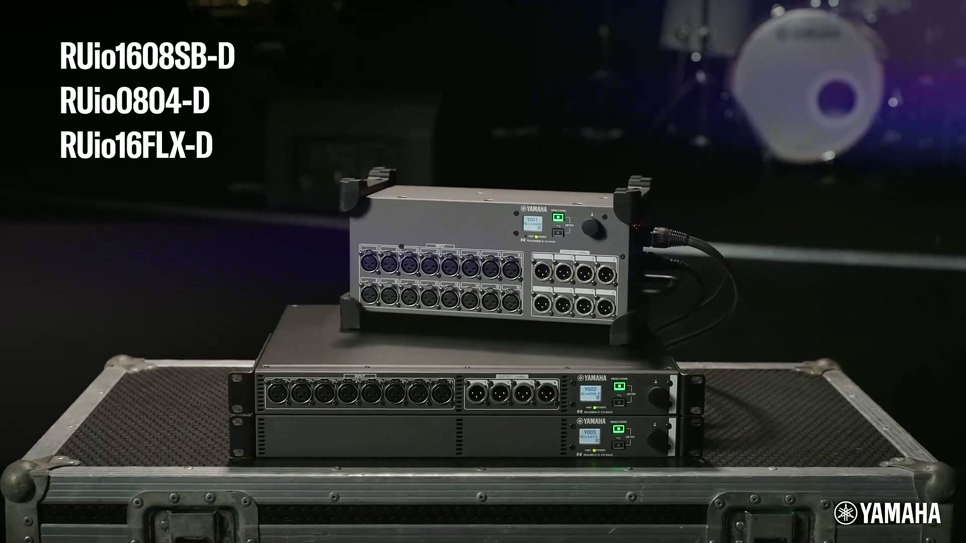 Le tre nuove unità I/O Yamaha RUio1608SB-D, RUio0804-D e RUio16FLX-D